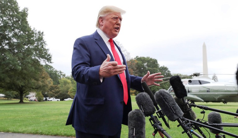 El presidente estadounidense Donald Trump en Washington (EE.UU.) 3 de Octubre de 2019. / Leah Millis / Reuters