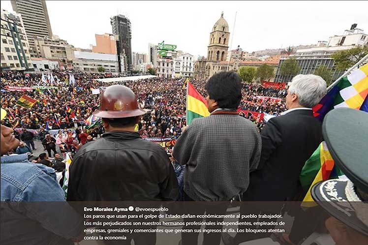 Foto: Cuenta de Twitter del mandatario boliviano
