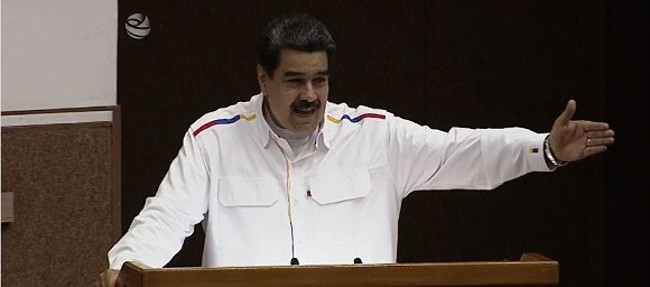 Nicolás Maduro, presidente de Venezuela intervino en la Clausura del Encuentro. Foto: Presidencia Cuba/ Twitter.
