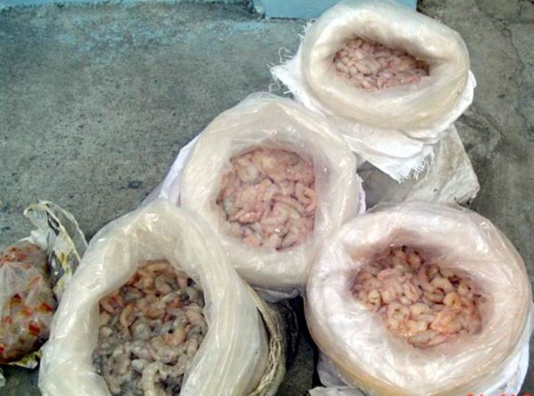 Hasta la fecha se han decomisado 1,2 toneladas de productos pesqueros: entre ellos pescados, langosta, camarones./ Foto: Cortesía de la Oficina Nacional de Inspección Estatal en Cienfuegos.