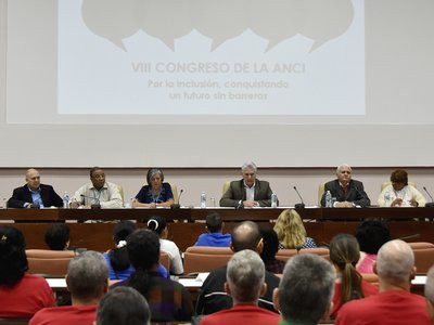 Sesiones del VIII Congreso de la Asociación Nacional del Ciego (ANCI), en el Palacio de Convenciones de la ciudad de La Habana. /Foto: Estudios Revolución.