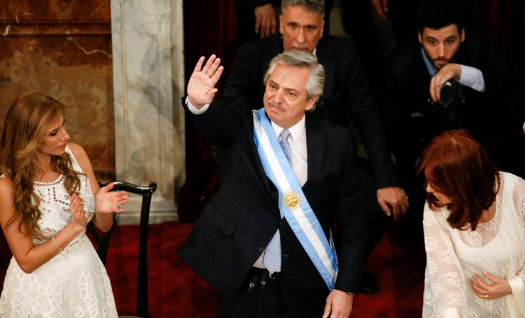 Alberto Fernández tras jurar como nuevo presidente de Argentina, en el Congreso de Buenos Aires, el 10 de diciembre de 2019. /Foto: Mariana Greif (Reuters)