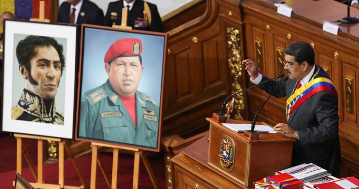 Presidente de Venezuela, Nicolás Maduro, en su Mensaje Anual ante la Asamblea Nacional Constituyente (ANC), en Caracas, el 14 de enero de 2019. /Foto: Manaure Quintero (Reuters)