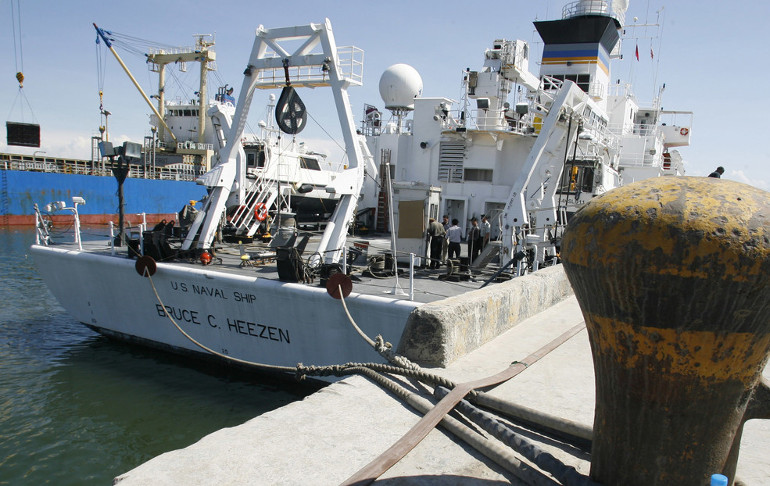 El barco estadounidense USNS Bruce C. Heezen. /Foto: Reuters