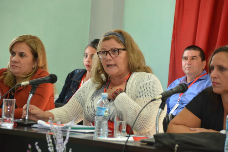 Yazmín Jiménez, presidenta provincial de la asociación campesina en Cienfuegos. /Foto: Modesto Gutiérrez Cabo (ACN)