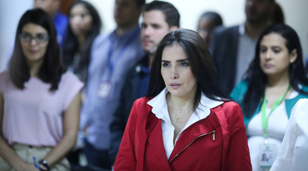 La ex senadora colombiana Aida Merlano participa en una audiencia en un tribunal en Caracas. /Foto: Reuters