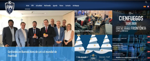 El sitio web oficial de la Federación Internacional de pelota vasca ya promociona el evento señalado aquí. /Captura de pantalla.