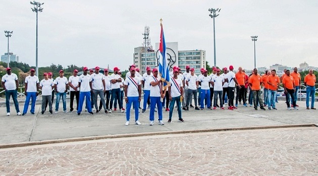 Este 11 de marzo de 2020, en el Memorial José Martí, tuvo lugar el acto oficial de abanderamiento del equipo cubano de beisbol que participara en el Torneo Preolímpico de Arizona./Autor: Abel Rojas Barallobre