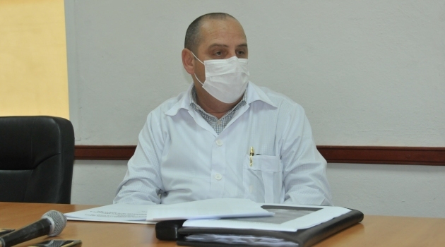 Declaraciones del Dr. Salvador Tamayo Muñiz, director de Salud en Cienfuegos./Foto: Magalys Chaviano