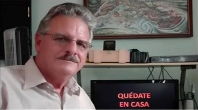 El Dr. José Rubiera, prestigioso profesional de la Meteorología en Cuba y el mundo, sugirió #QuédateEnCasa./Foto: Perfil de Facebook de Henry Deñgado Manzor