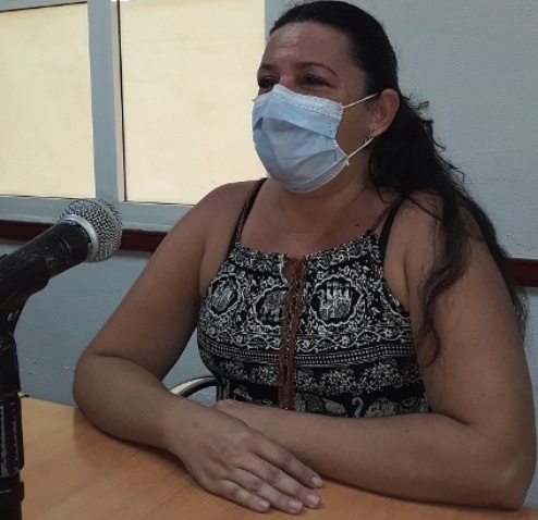 Zuleyka Quintana Herrera, una enfermera intensivista, que tiene a su esposo en San Vicente y Nieves./Foto: Magalys Chaviano
