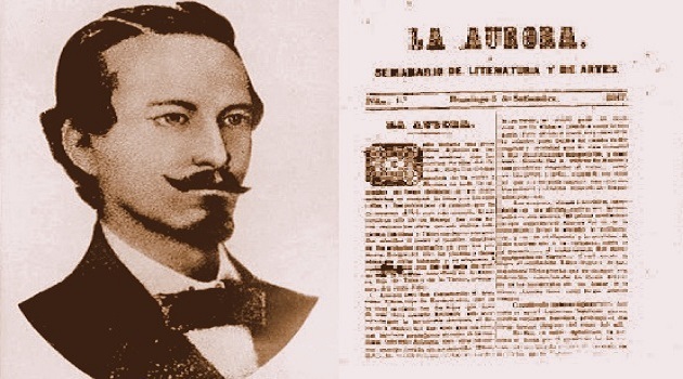 Joaquín Lorenzo Luaces fue una de las expresivas figuras literarias que colaboró asiduamente con La Aurora durante sus dos primeros años de circulación. /Foto: Tomada de Internet.