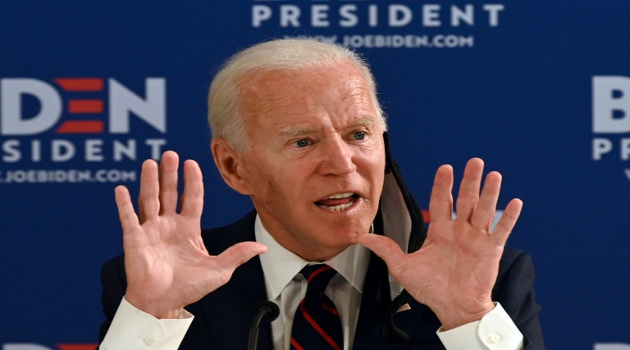 El candidato presidencial del Partido Demócrata, Joe Biden, durante una mesa redonda sobre la reapertura de la economía en el Enterprise Center de Filadelfia, en Pensilvania, el 11 de junio de 2020. /Foto: Jim Watson (AFP)