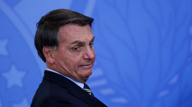 El presidente de Brasil, Jair Bolsonaro, en el Palacio de Planalto, Brasilia. 17 de junio de 2020. /Foto: Adriano Machado (Reuters)