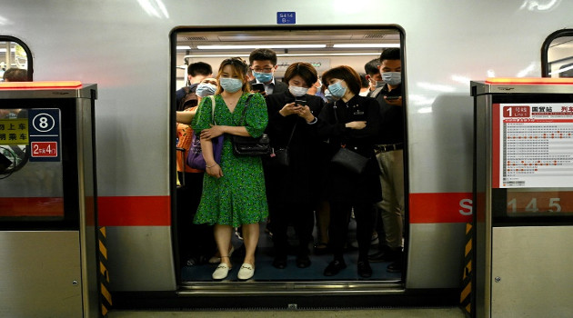 El metro de Beijing, el 15 de junio de 2020. /Foto: Noel Celis (AFP)