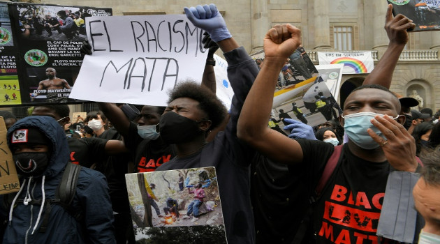 Manifestación contra el racismo en Barcelona. /Foto: Lluís Gené (AFP)