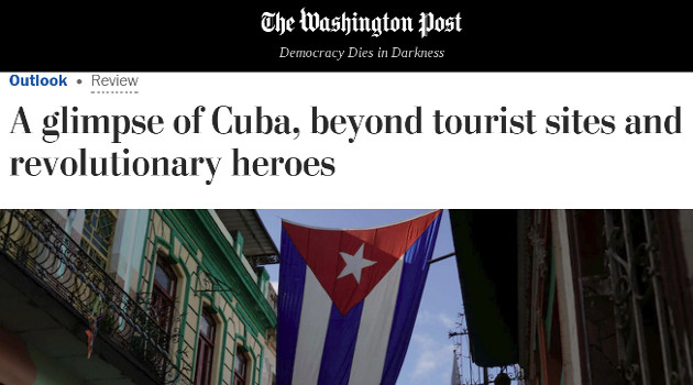 Captura de pantalla del encabezado del artículo en el Washington Post sobre la respuesta cubana a la pandemia.