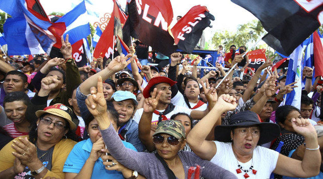 Frente al mayoritario respaldo popular al gobernante Frente Sandinista de Liberación Nacional, Estados Unidos busca una salida por la vía del golpe. /Foto: Jairo Cajina (Barricada)