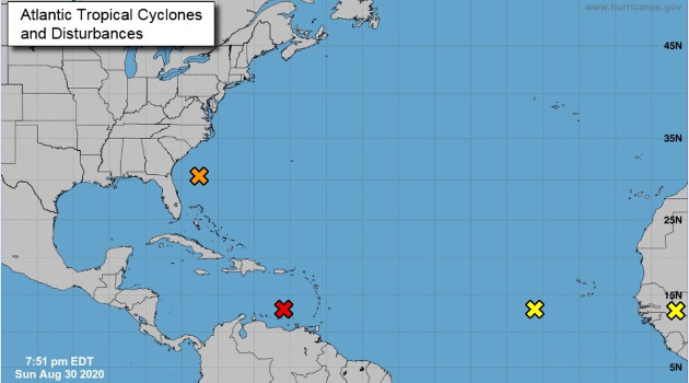 Mapa: National Hurricane Center