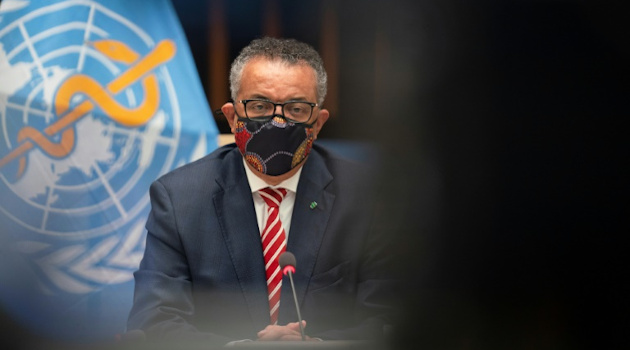 El director general de la Organización Mundial de la Salud (OMS), Tedros Adhanom Ghebreyesus, el 5 de octubre de 2020 en Ginebra. /Foto: Christopher Black (AFP)