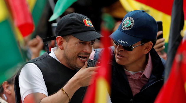 El exlíder del Comité Cívico Santa Cruz, Luis Fernando Camacho, La Paz, Bolivia, 10 noviembre 2019. /Foto: Carlos Garcia Rawlins / Reuters