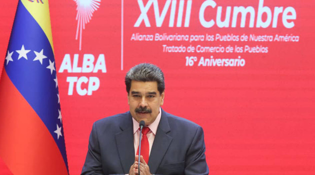 Presidente de Venezuela Nicolás Maduro durante la Cumbre XVIII del ALBA-TCP. 14 de diciembre 2020. /Foto: Twitter Banco del Alba @BancodelALBA_