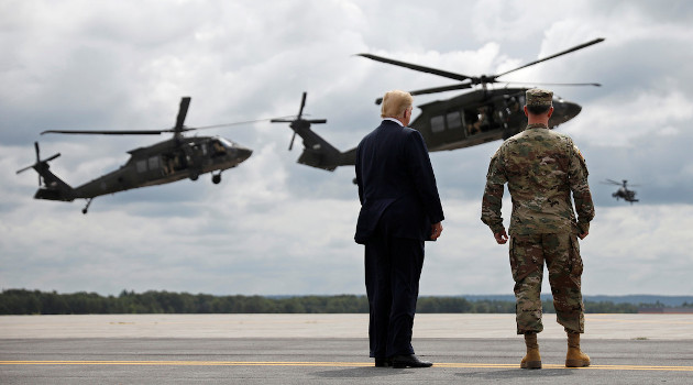 Donald Trump en Fort Drum, Nueva York, EE.UU., 13 de agosto de 2018. /Foto: Carlos Barria / Reuters
