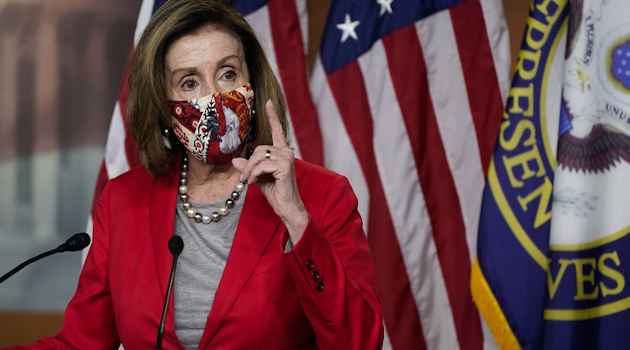 Nancy Pelosi durante una conferencia de prensa semanal en el Capitolio de Washington, D.C., EE.UU. 30 de diciembre de 2020. /Foto: Prensa Latina