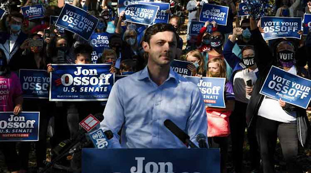 Mitin del demócrata Jon Ossoff, aspirante al Senado por el estado de Georgia. /Foto: Prensa Latina