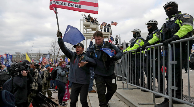 Partidarios de Donald Trump poco antes de tomar por asalto el Capitolio, Washington, EE.UU., el 6 de enero de 2021. /Foto: Leah Millis / Reuters