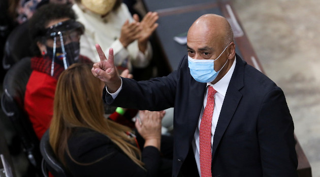 Jorge Rodríguez en la nueva Asamblea Nacional de Venezuela, 5 de enero de 2021. /Foto: Fausto Torrealba / Reuters