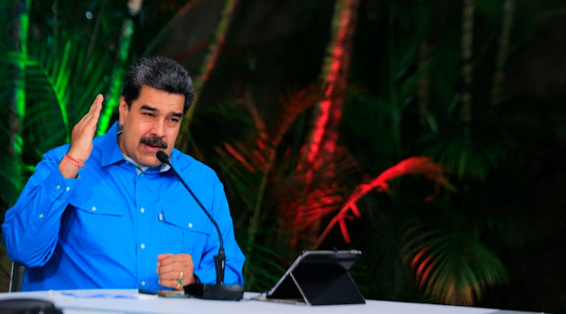 Presidente de Venezuela, Nicolás Maduro, durante el balance que ofrece cada semana, en Caracas. /Foto: Prensa Presidencial