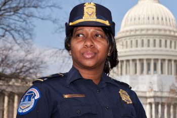 Yogananda Pittman, jefa interina de la Policía del Capitolio. /Foto: J. Scott Applewhite / AP