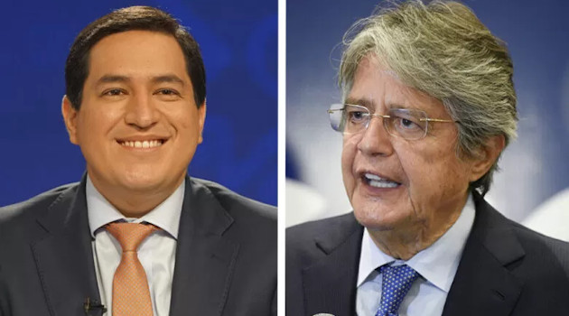 Andrés Arauz (izq) y Guillermo Lasso (der) se enfrentarán en segunda vuelta de las presidenciales. /Foto: Archivo
