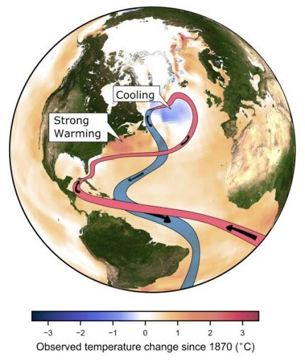 Gráfico de la Corriente del Golfo. /https://www.pik-potsdam.de/ Levke Caesar