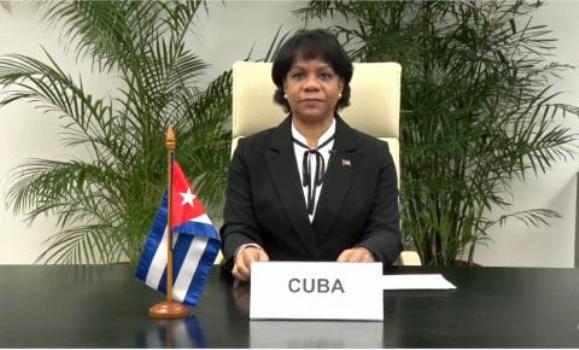 Viceprimera ministra de la República de Cuba en Reunión de Alto Nivel Sobre la Aplicación de los Objetivos y Metas Relacionados con el Agua de la Agenda 2030./ Foto: Cubaminrex