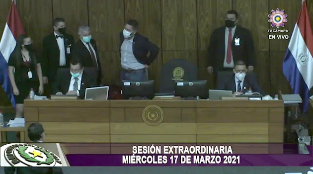 Sesión de la Cámara de Diputados del Congreso de Paraguay. /Foto: Captura video