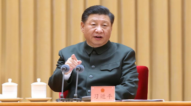 El presidente chino, Xi Jinping, habla en la reunión plenaria de la delegación del Ejército Popular de Liberación y la Fuerza de Policía Armada Popular China. /Foto: Li Gang / Xinhua