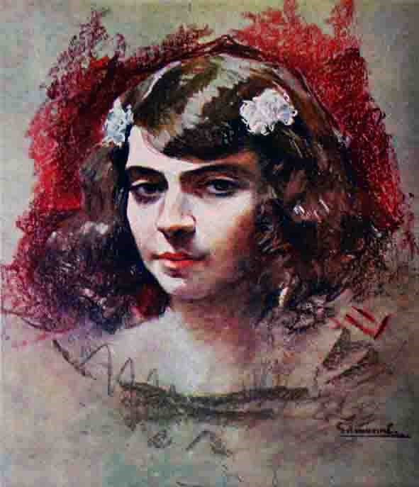 Catalina Barcena pintada por Gamonal
