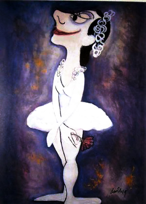 Caricatura de Alicia Alonso de Juan David