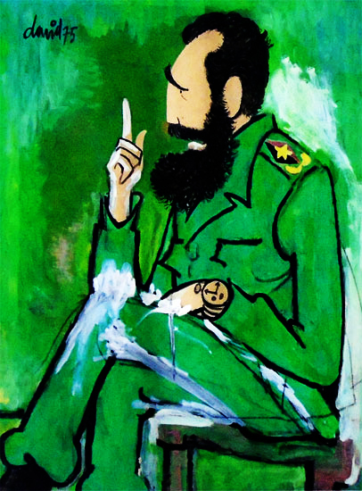 Caricatura de Fidel Castro Ruz de Juan David
