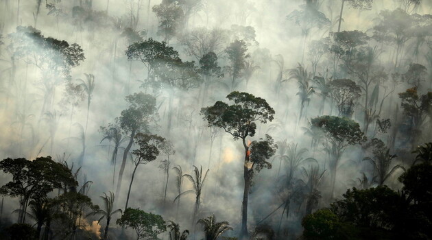 Incendio en un área de la selva amazónica, estado de Rondonia, Brasil. /Foto: Bruno Kelly / Reuters