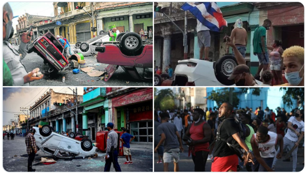 Actos de vandalismo ocurridos en varias localidades este 11 de julio.