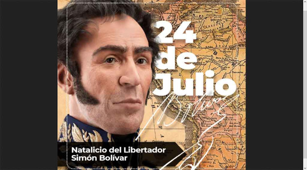 Aniversario 240 del natalicio de Simón Bolívar