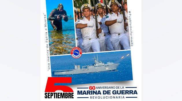 Raúl Castro Ruz felicitó a la Marina de Guerra en su aniversario 60.