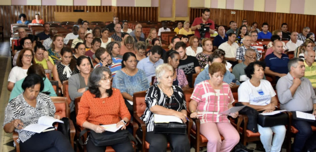 Los representantes de las comisiones (primera fila) informaron sobre lo apreciado en la provincia./ Foto: Tomada de Twitter