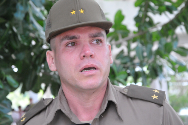 El teniente coronel Juan Carlos Román Broche expresó el gran orgullo que significa ser oficial de las FAR/ Foto: Juan Carlos Dorado