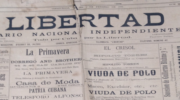 Periódico Libertad, febrero de 1899, una ventanita abierta a la historia