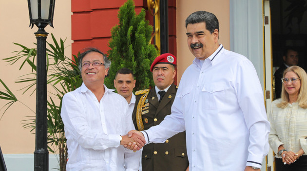 Encuentro entre los presidentes de Venezuela, Nicolás Maduro, y de Colombia, Gustavo Petro, en Caracas, Venezuela. / Foto: Gettyimages.ru