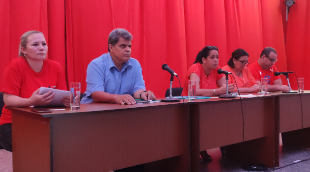 La Plenaria de la CTC estuvo presidida por Armando Carranza Valladares, primer secretario del Comité Provincial del Partido Comunista de Cuba.